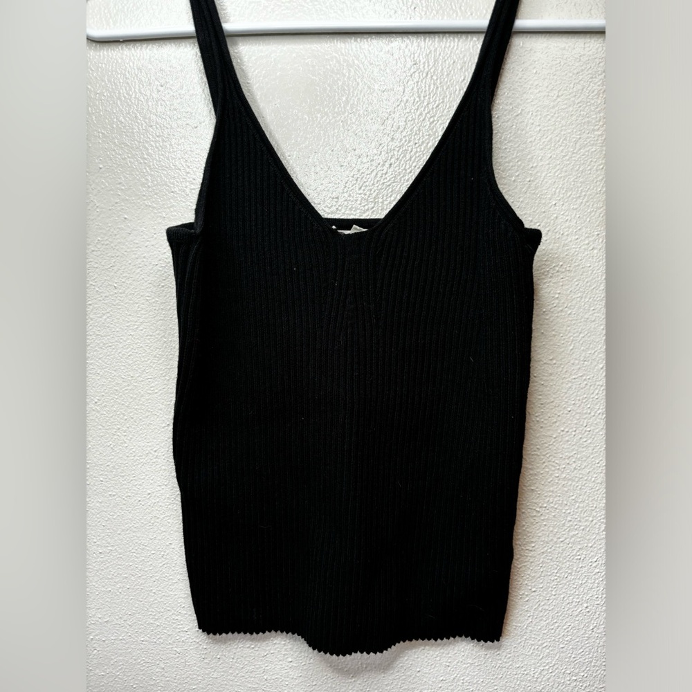 Knitted black tank